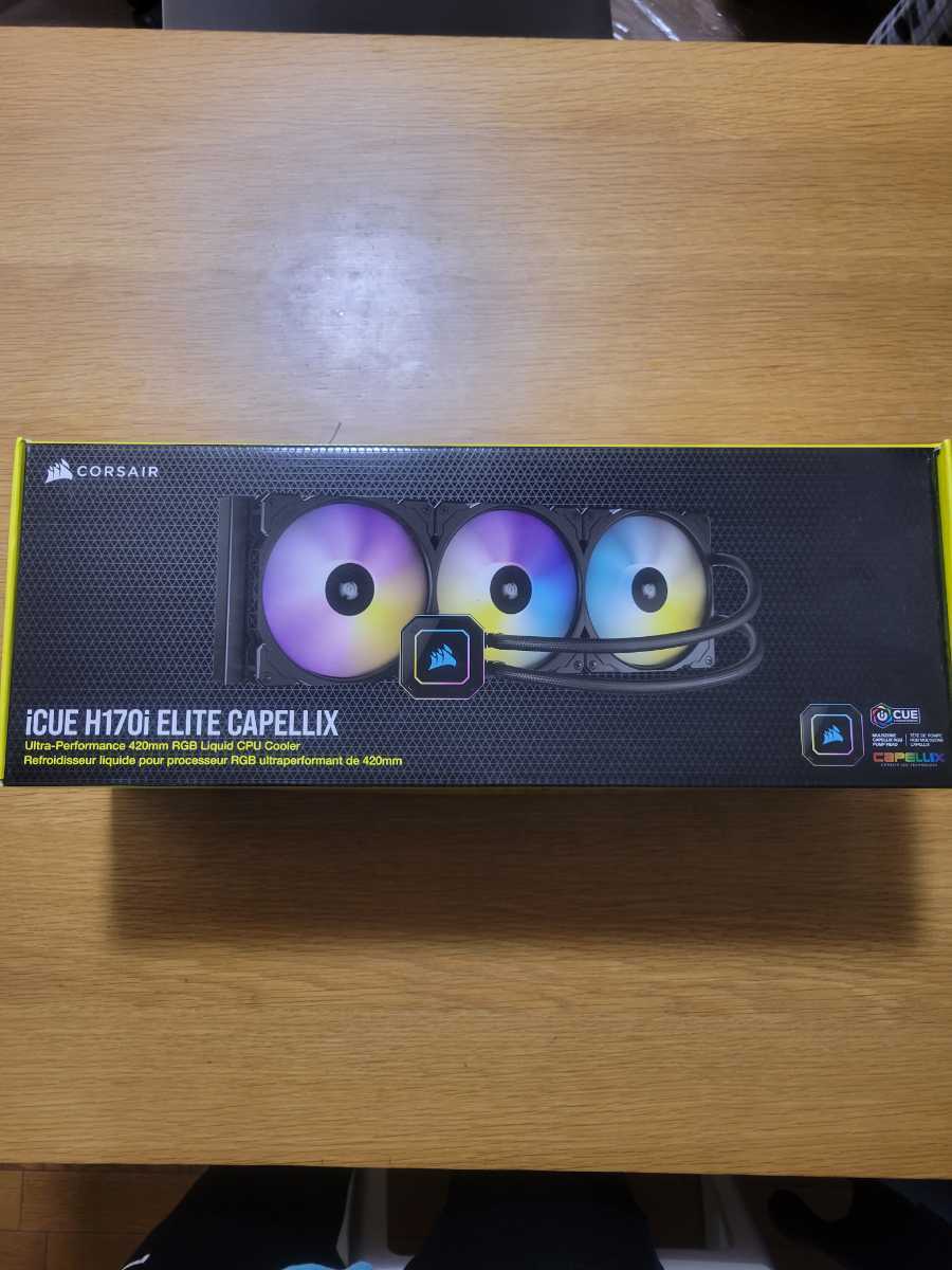水冷CPUクーラー corsair iCUE H170i ELITE CAPELLIX 1700 取付キット付属 420mm 簡易水冷