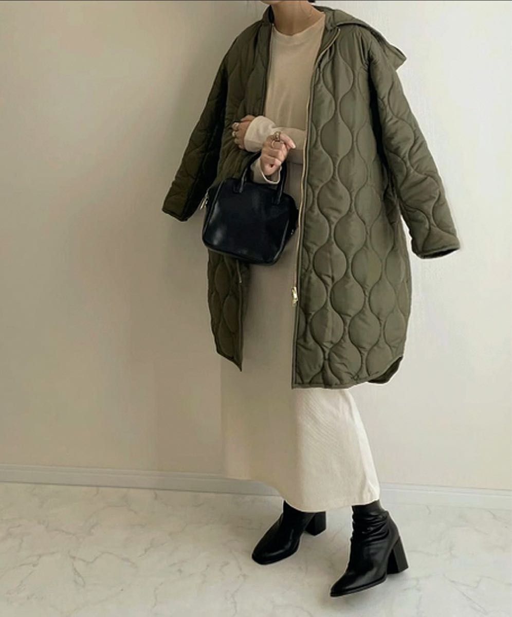 エマテイラー 未使用 36 美シルエット3wayキルティングフードコート