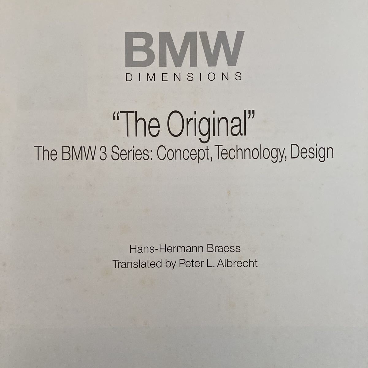 洋書古本 希少BMW DIMENSIONS 3シリーズの画像2