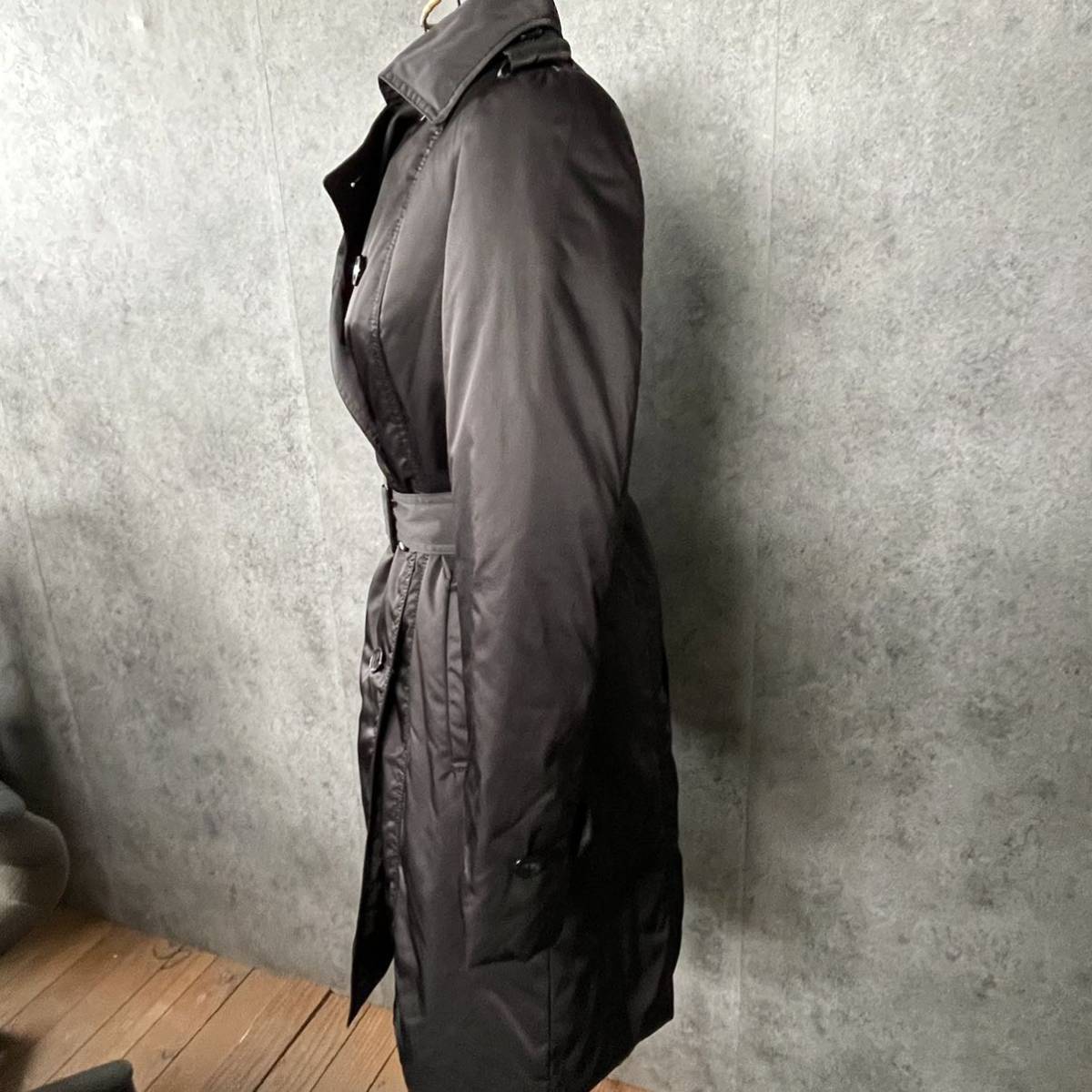 ANAYI Anayi black to wrench down jacket trench coat 