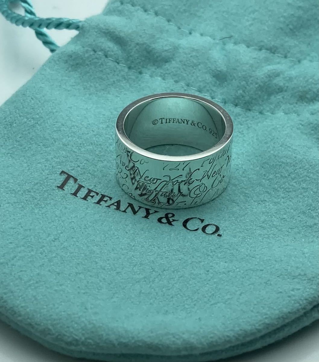 Tiffany＆Co. ティファニー ノーツ ナロー ワイドリング SV925_画像4