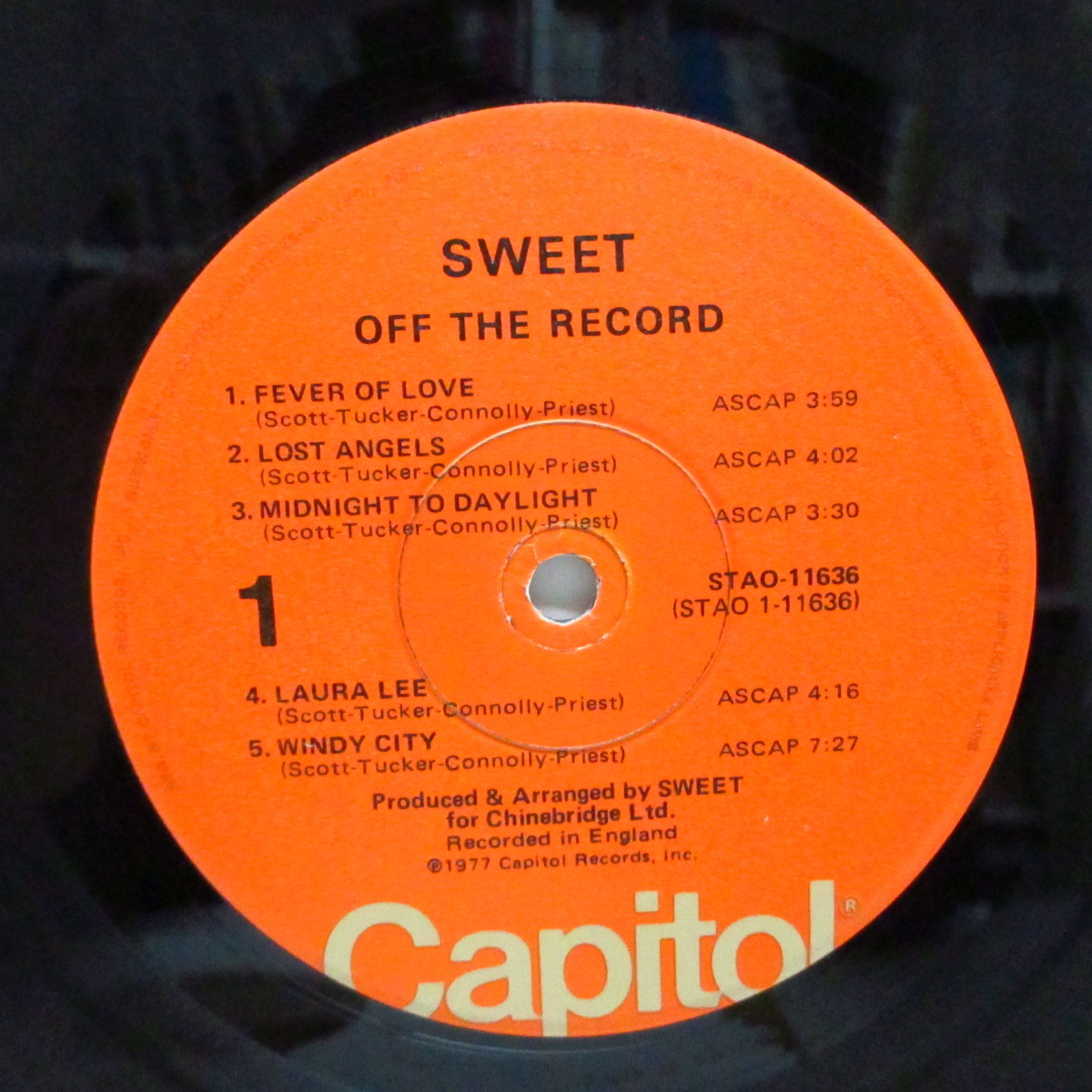 SWEET-Off The Record (US Orig.LP+Inner/GS)_画像3