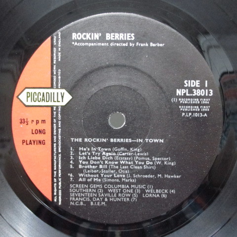 ROCKIN' BERRIES-In Town (UK Orig.Mono LP/CFS)_画像3