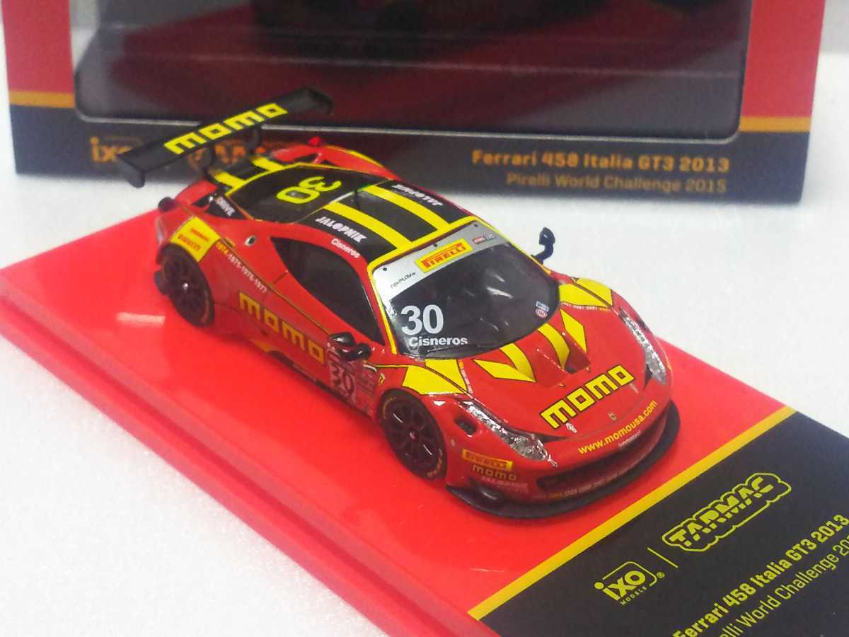 Tarmac 1/64 フェラーリ 458イタリアGT3 2013 ピレリ ワールドチャレンジ2015 モモステ momo ターマックワークス Ferrari #30 458 Italiaの画像3