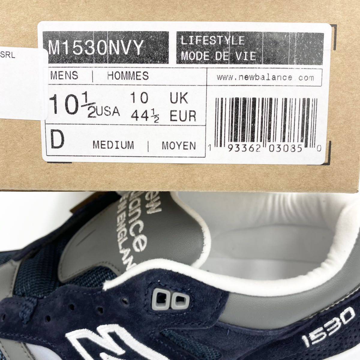 新品 希少 限定28 5cm US10 5 30周年】NEW BALANCE M1530NVY Made