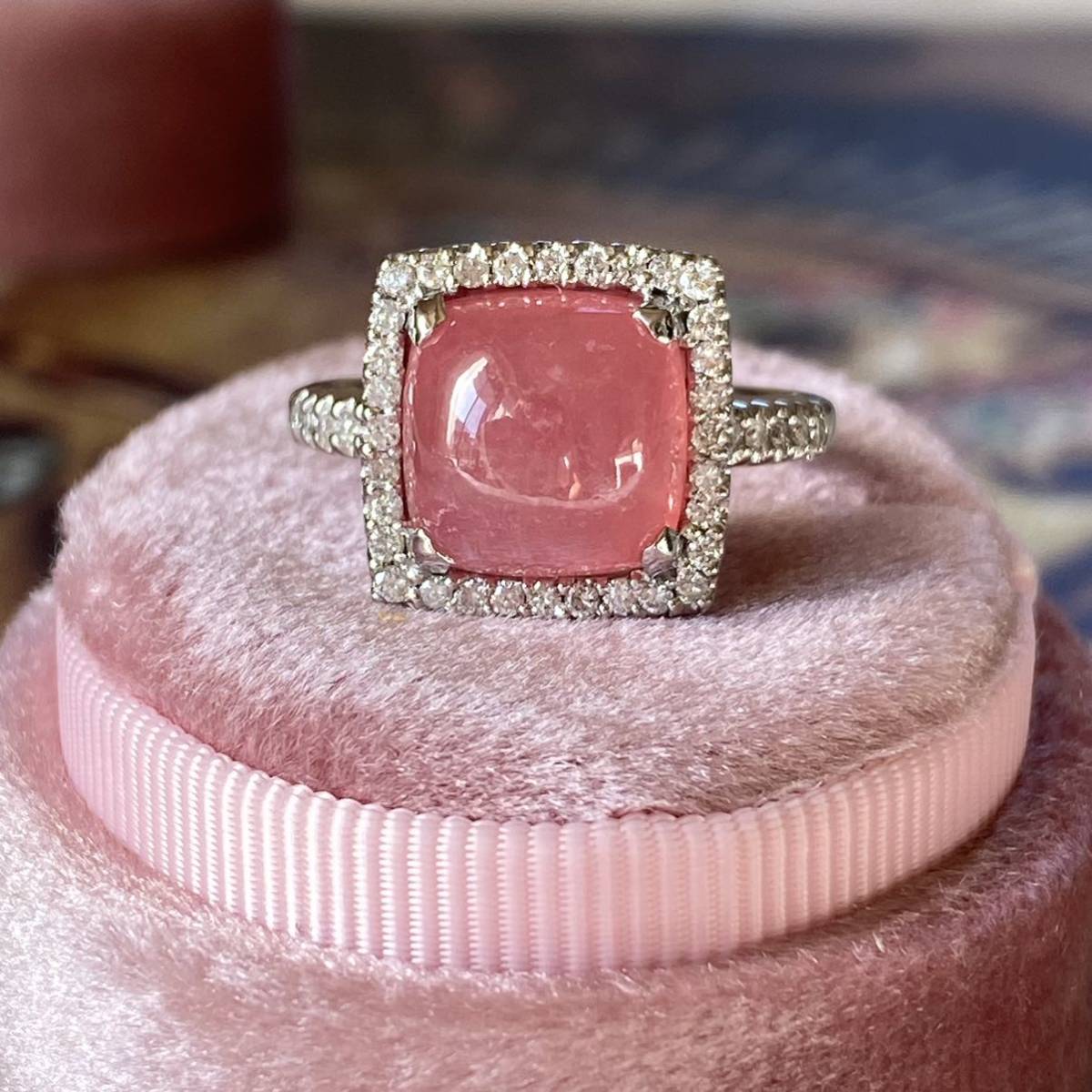 ピンクトルマリン 1.78ct Pt850 ダイヤモンド ダイヤ リング 指輪