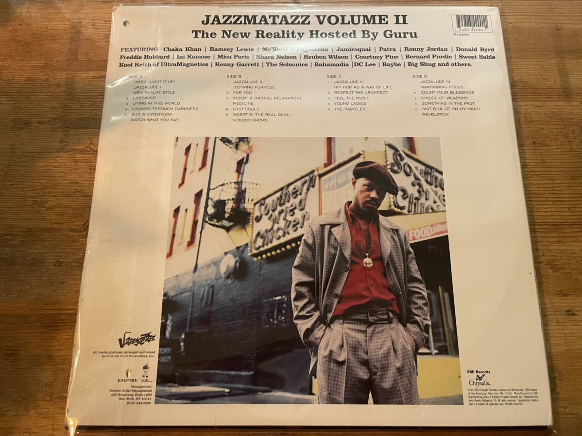 GURU JAZZMATAZZ VOLUME II THE NEW REALITY LP US ORIGINAL GURU JAZZMATAZZ VOLUME II THE NEW REALITY LP US ORIGINAL
