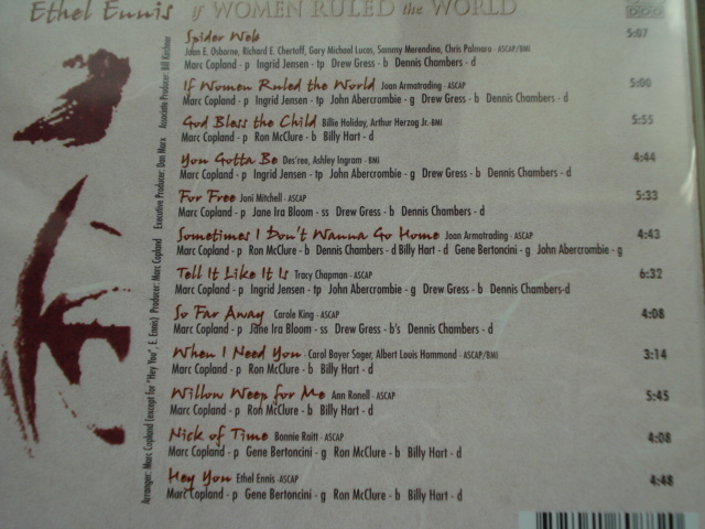 即決★送料無料 Ethel Ennis(エセル・エニス) / If Women Ruled the World 輸入盤 CD (廃盤)_画像3