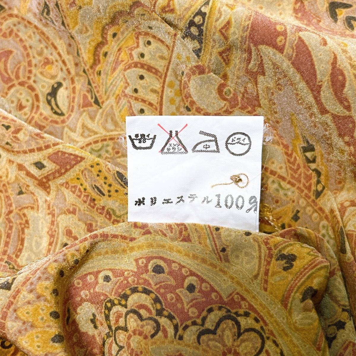 OS1202【美品】 シャツ ブラウス トップス 柄もの 肩パッド 昭和レトロ 上品 上質 日本製 おしゃれ レディース ミセス 婦人服_画像9