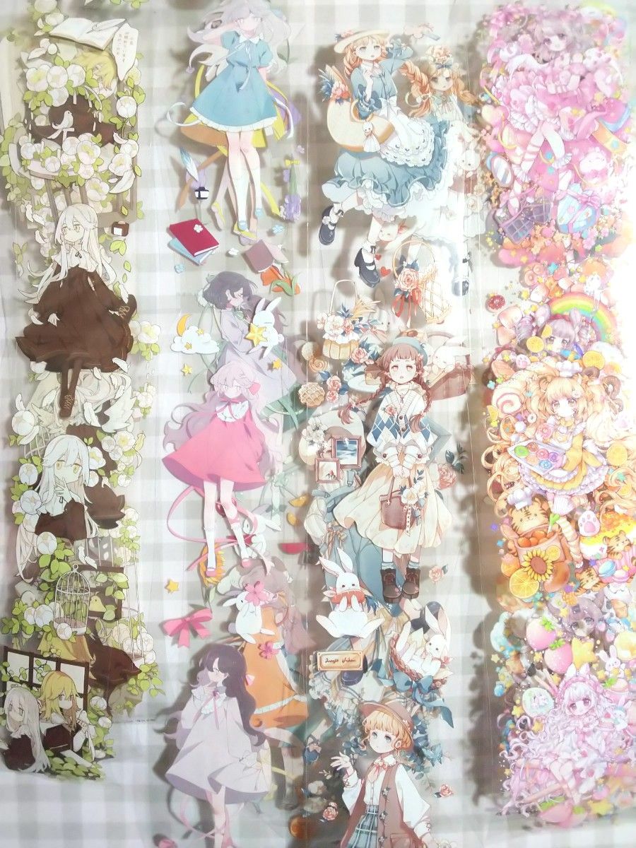 切り売り】海外マステ 人物マステ 女の子 4種セット No 2|PayPayフリマ