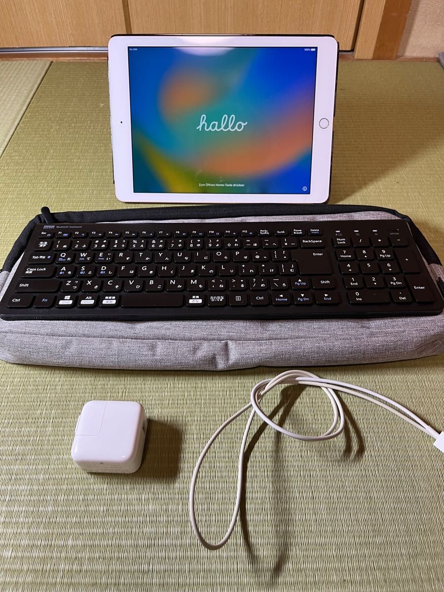 【美品】Apple iPad 第6世代 Wi-Fi ＋Cellular モデル　32GB 無線キーボード付き タブレットPC タブレットPC