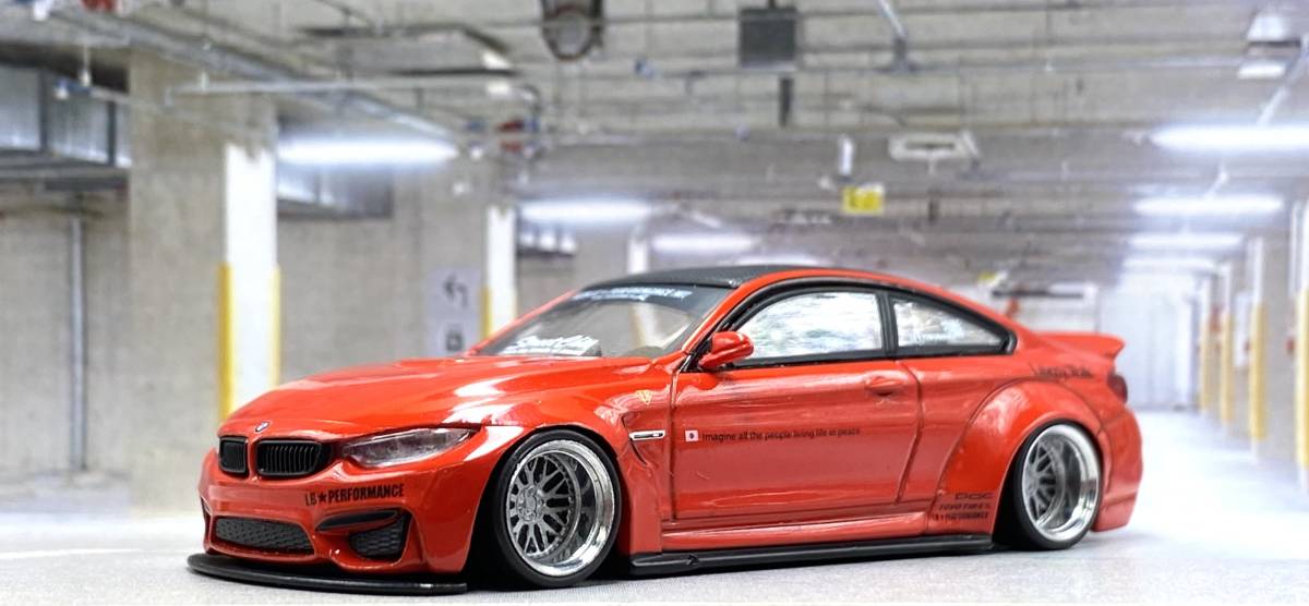 1/64 BMW M4 カスタムミニカー ディーラー特注非売品 ローダウン深リム Yahoo!オークション - 1/64 MINI-GT LB WORK BMW M4 深リム WORK