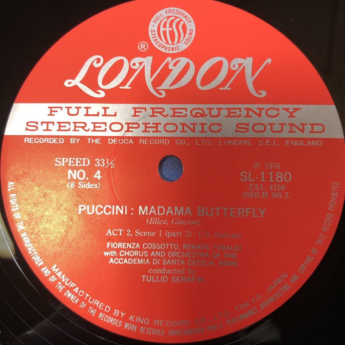 三枚組 Puccini プッチーニ テバルディの蝶々夫人 帯付3LP BOXセット レコード 5点以上落札で送料無料D_画像7