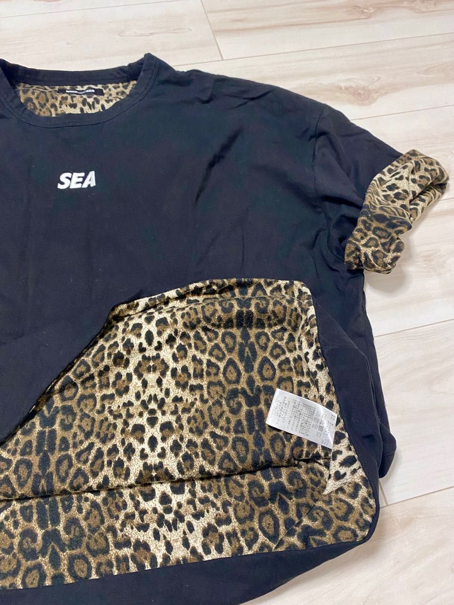 【SALE】芸能人着用　WIND AND SEA WDS LEOPARD RIVERSIBLE CUT-SEWN /黒