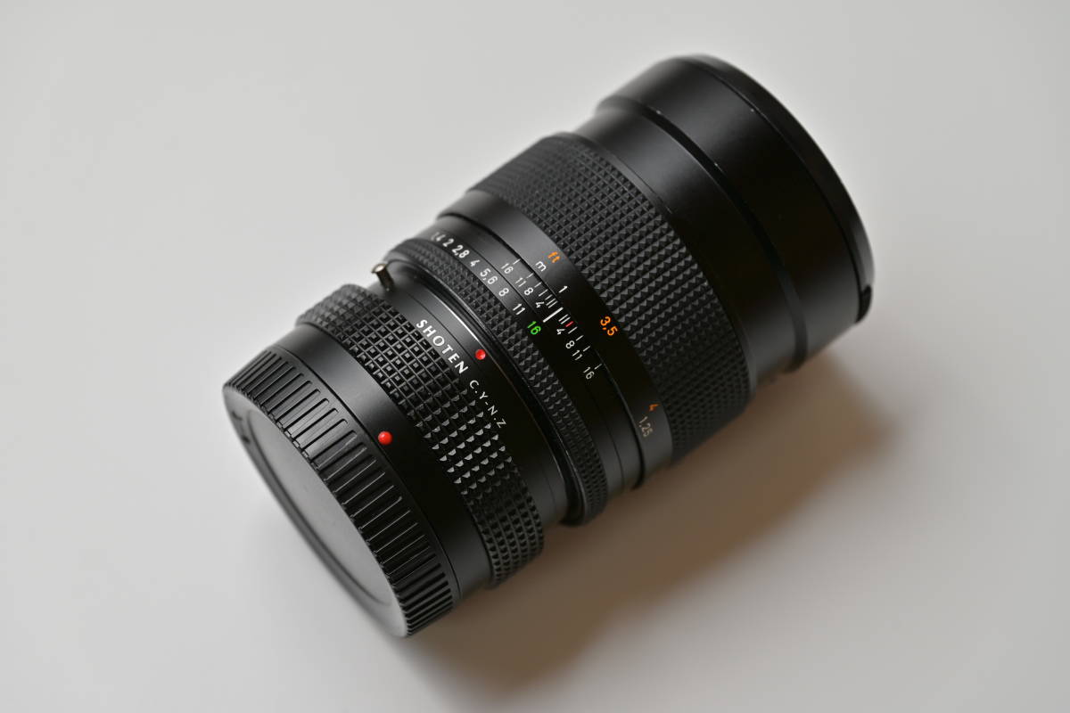 （中古品）オールドレンズ Carl Zeiss Planar T* 1.4/85 CONTAX 　Nikon Zマウント用アダプタ付属します。