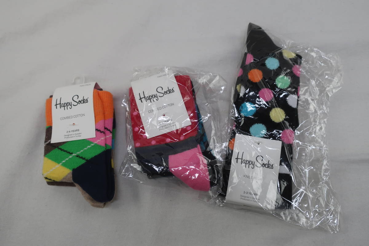 【送800円】 7823 最終 未着用品 Happy Socks ハッピーソックスまとめ キッズ・ベビー ガール タイツ ニーハイ サイズ色々の画像5