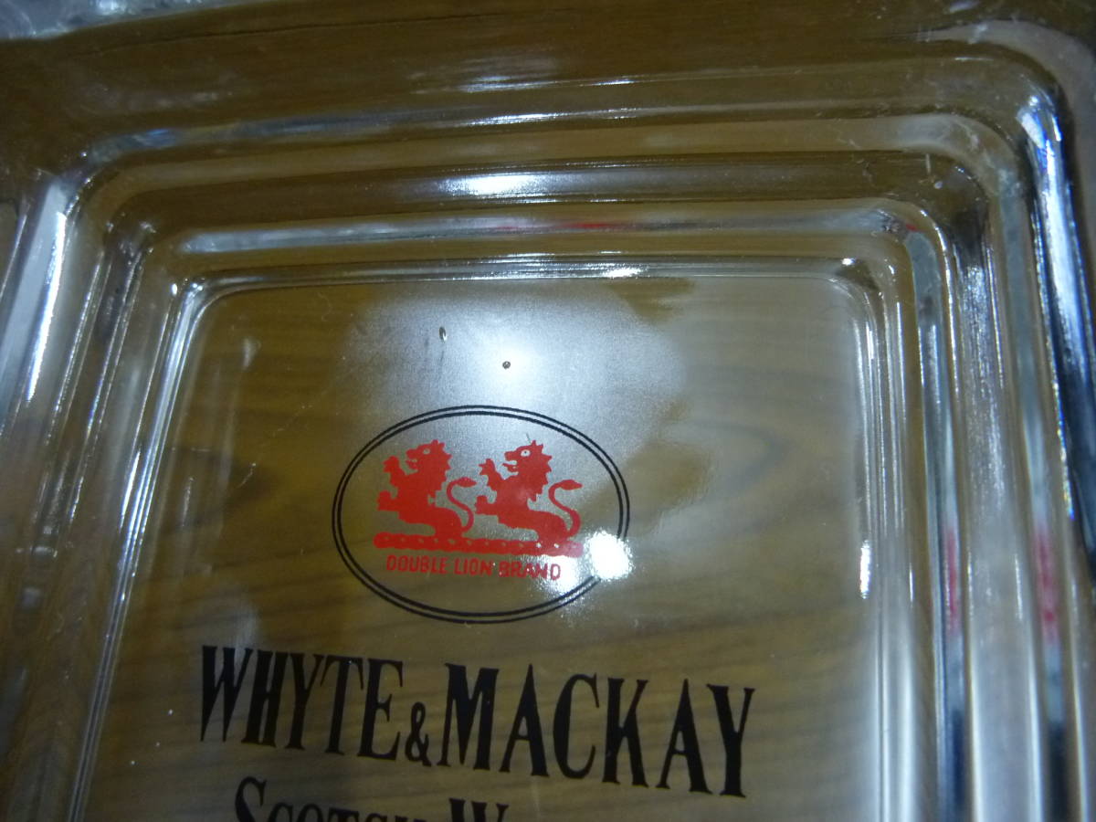 送料無料★ウイスキー WHYTE&MACKAY 角型ガラス製 灰皿 ホワイト&マッカイ_画像6