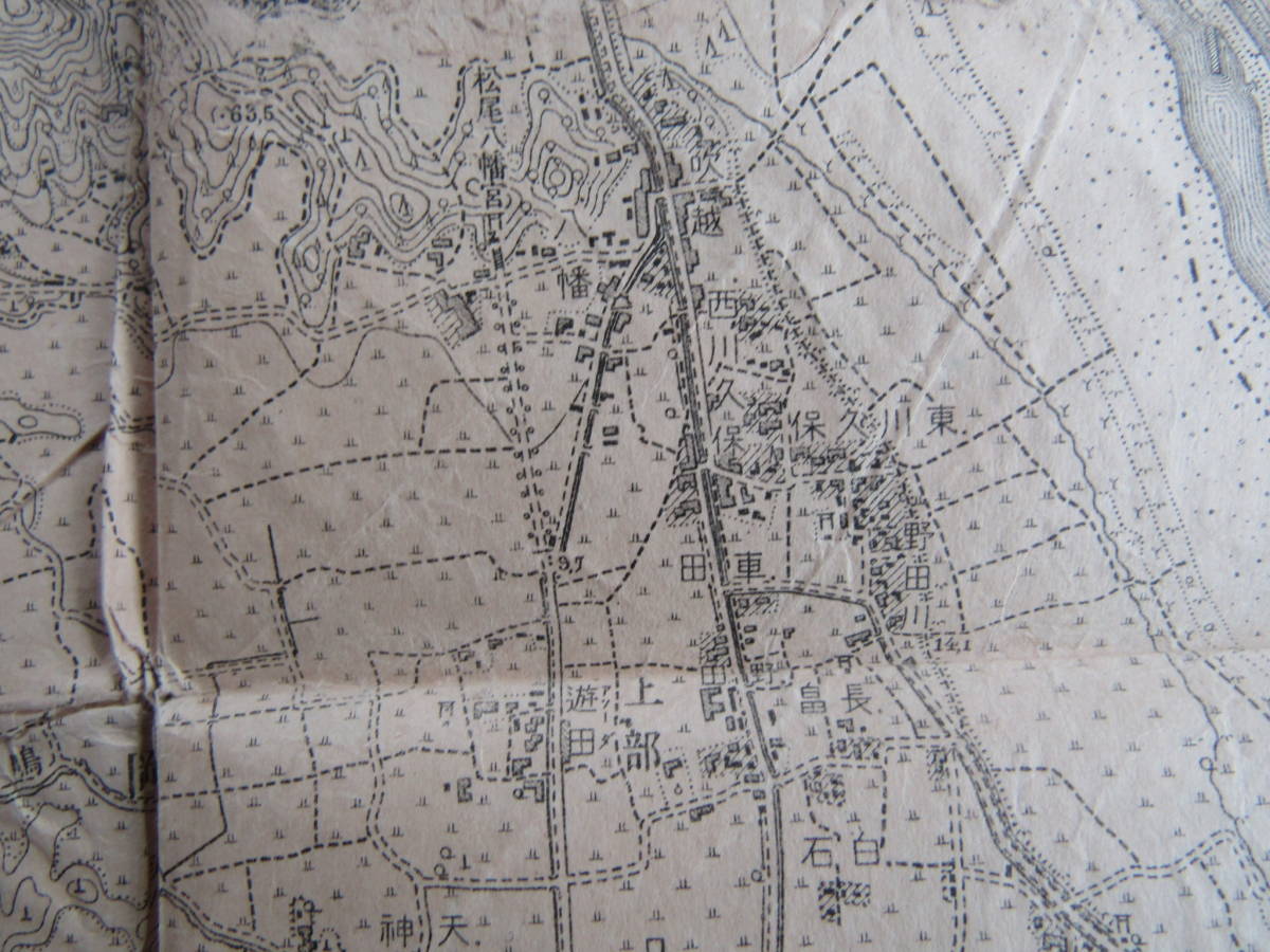 50明治41年　高知県高岡　古地図　2万分の１　書き込み、穴、汚れあり～陸軍出身の旧家から出た品　　212file10_画像9
