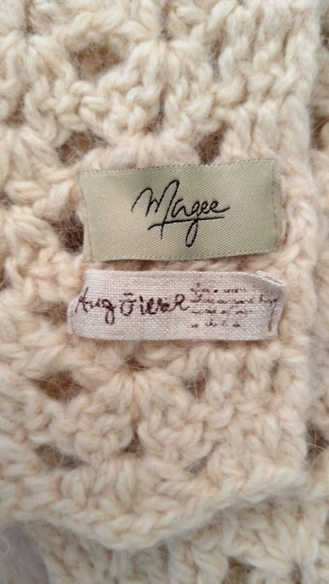 *MAGEE×hugowar Magi -× Hugowar i-ll Land made hand knitted muffler stole 