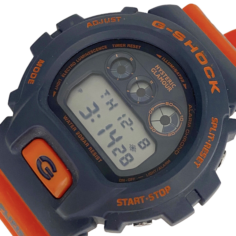 カシオ CASIO G-SHOCK　ヒステリックグラマー DW-6900FS オレンジ 腕時計 メンズ 中古_画像1