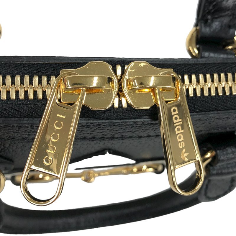 グッチ GUCCI ホースビット1955 GGミニバッグ アディダスコラボ 677212 ブラック ハンドバッグ レディース 中古_画像10