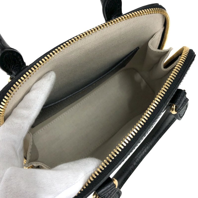 グッチ GUCCI ホースビット1955 GGミニバッグ アディダスコラボ 677212 ブラック ハンドバッグ レディース 中古_画像4