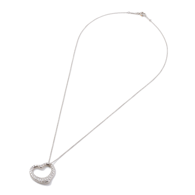 ティファニー TIFFANY&CO オープンハートダイヤネックレス Pt950