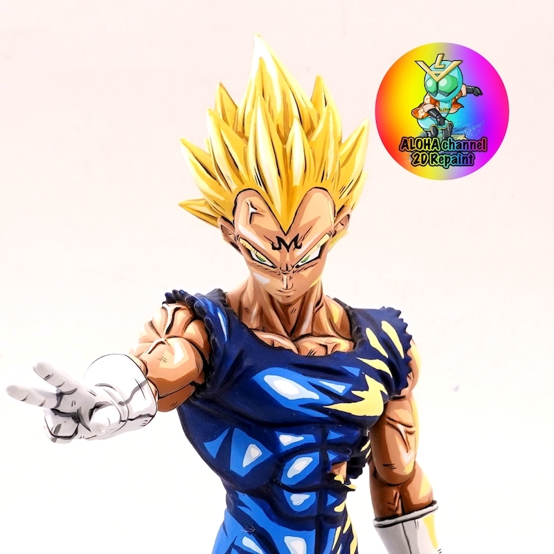ドラゴンボール 魔人ベジータ フィギュア フルリペイント 2D 2次元彩色
