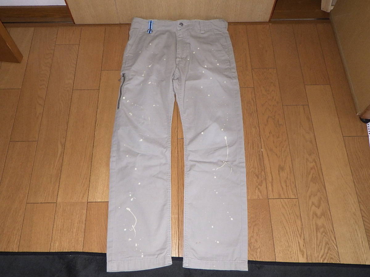 uniform experiment ユニフォームエクスペリメントDAMAGED SIDE ZIP CHINO PANT サイズ1 色ベージュ(BEIGE) UE-120045 藤原ヒロシ 清永博文