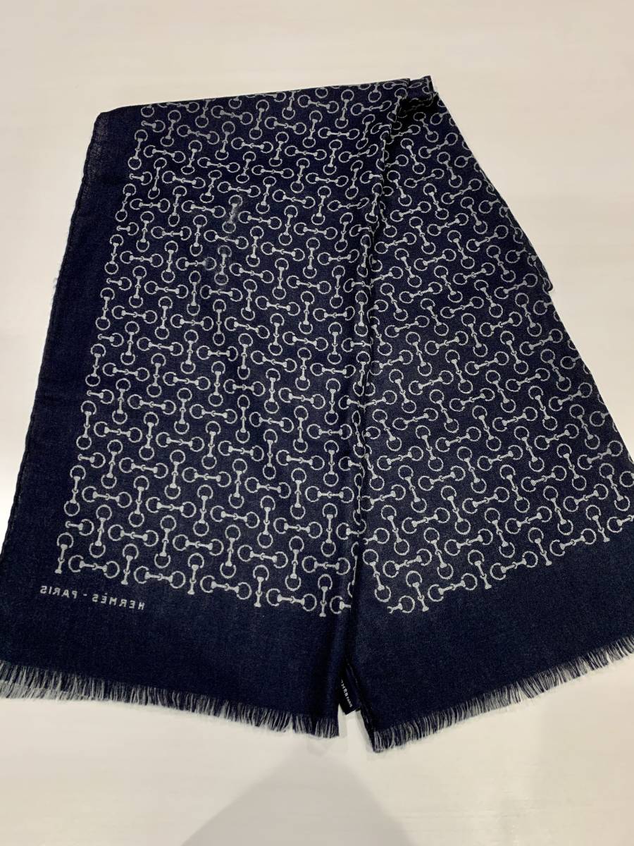 エルメス カシミヤ シルク ホースビット リバーシブルスカーフ エルメス カシミヤ×シルク ストール マフラー リバーシブル