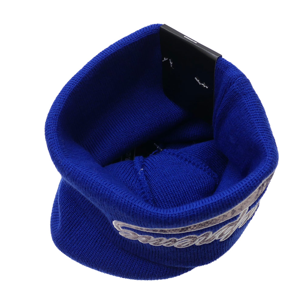 新品 未使用 国内正規品 ◆ SUPREME 17 F/W New Era Snake Script Beanie Royal ブルー/青 フリーサイズ ◆_画像8