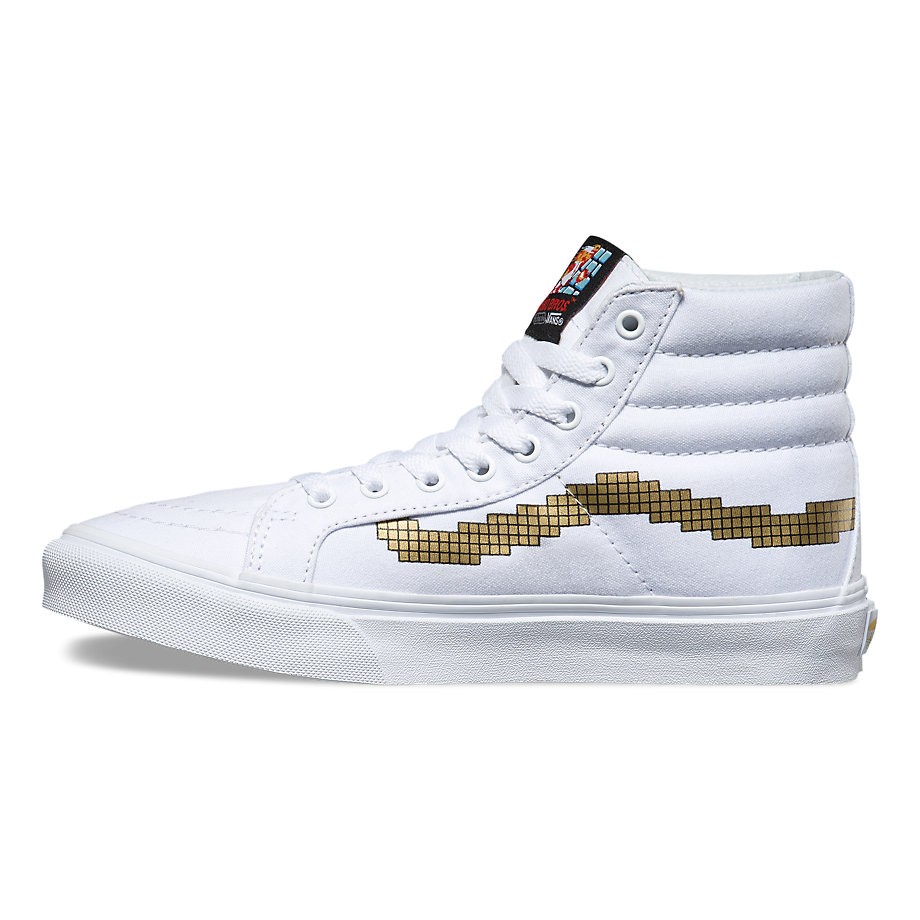 新品 未使用 国内正規 ◆ 任天堂 VANS NINTENDO SK8-HI SLIM IN CONSOLE/GOLD CANVAS 27.5cm ホワイト/ゴールド ◆ Nintendo_画像8