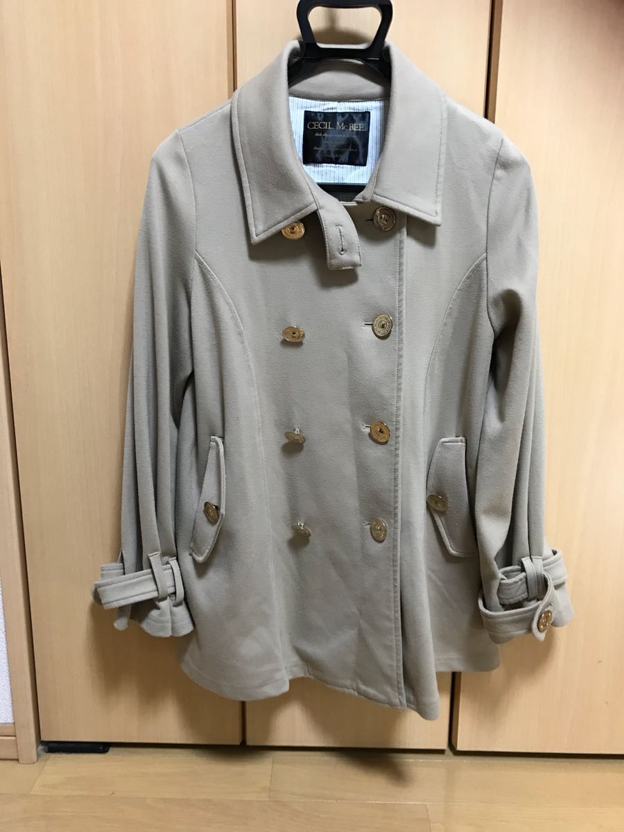  used CECIL McBEE Cecil McBee light outer jacket beige size M coat 