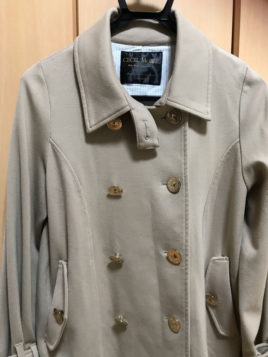  used CECIL McBEE Cecil McBee light outer jacket beige size M coat 