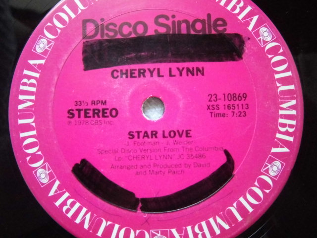 USオリジナル / Cheryl Lynn / Got To Be Real / Star Love David Paich / Marty Paich / David Foster / 1978 / 難あり_画像2