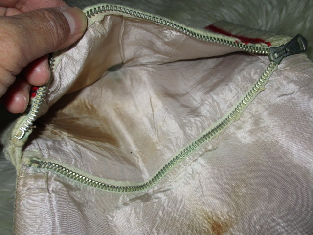 .1930-1940'schimayo perth TALON. Zip Vintage Indian silver Conti . bag purse case pouch waist bag 