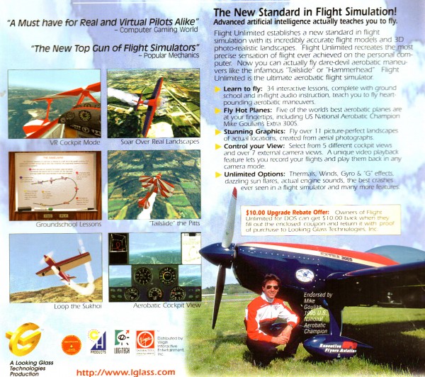 [ including in a package OK] flight simulator / Flight Unlimited / for Windows