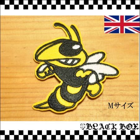 英国インポート アイロン ワッペン パッチ VESPA ベスパ Wasp 蜂 MODS モッズ イギリス イングランド PUNK パンク UK GB ENGLAND 325M_画像1