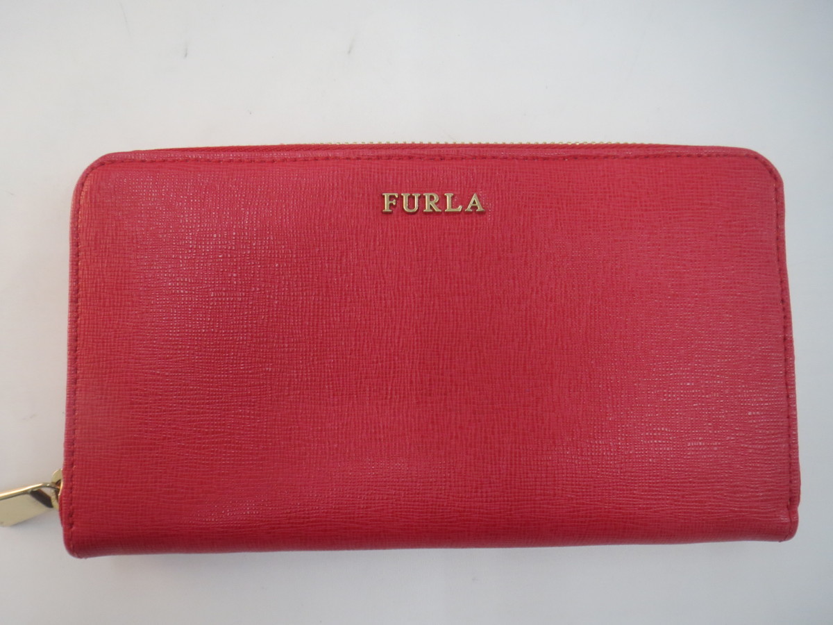 【国産】 【中古品】FURLA フルラ ラウンドファスナー財布 (管理番号:060P) 財布 【国産】 【中古品】FURLA フルラ ラウンドファスナー財布 (管理番号:060P) 財布
