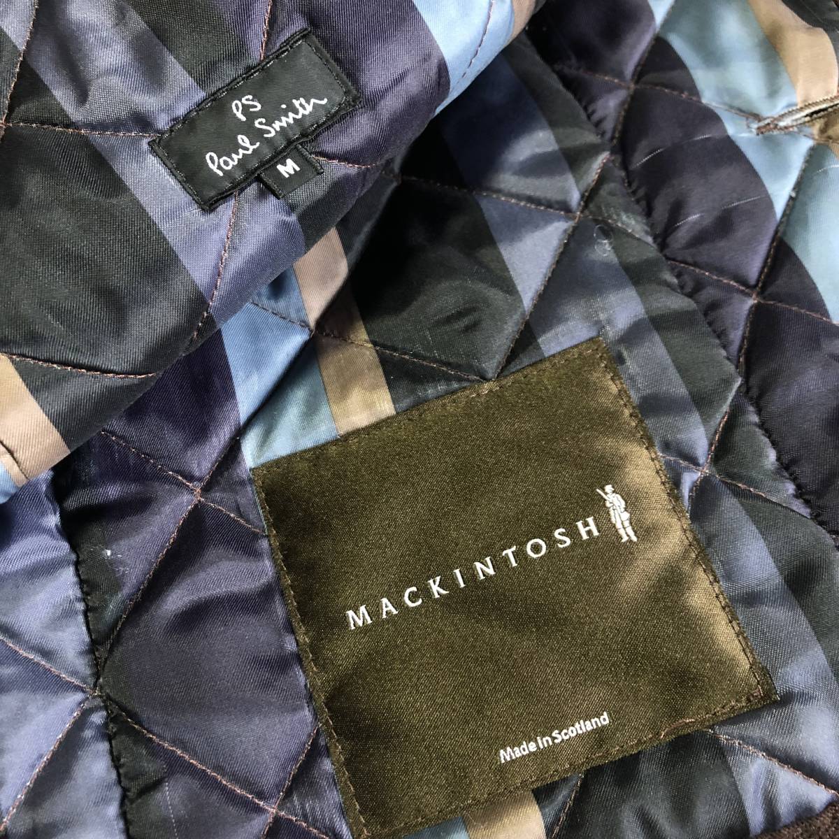 ポールスミス×マッキントッシュ【Paul Smith】キルティングジャケット メンズ M アウター 冬 中綿 保温性 コート ダークブラウン C19