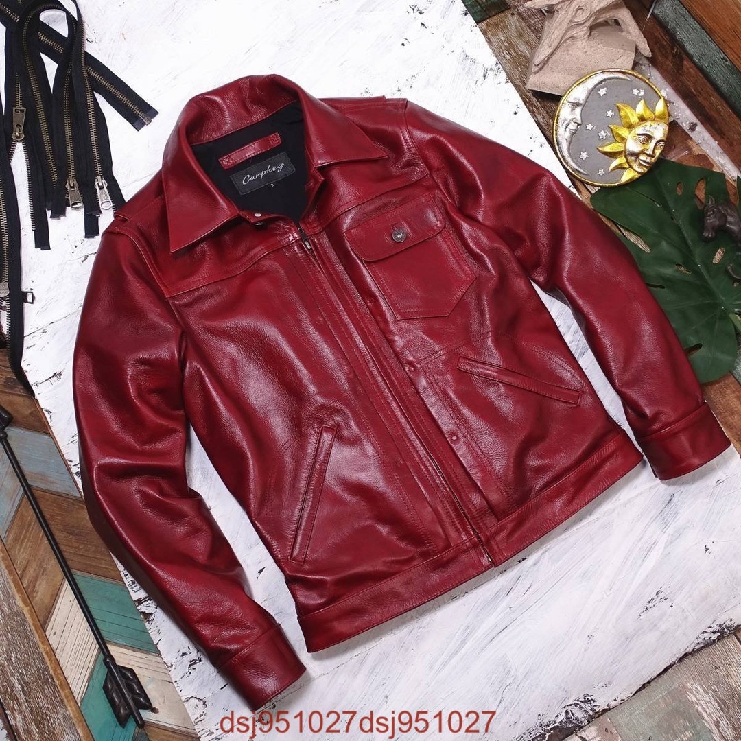 ライダース ジャケット メンズ 本革 ゴート ジャンパー 牛革 バイクレザー 革ジャン S~4XL サイズ選べる