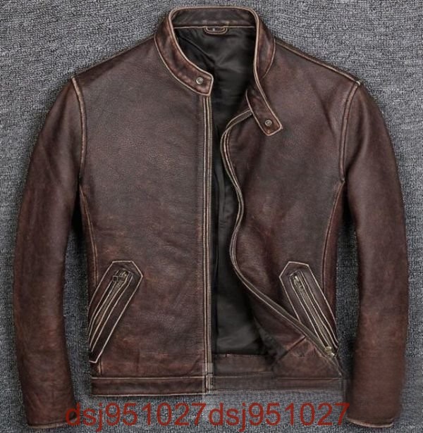 トップ 本革 ジャケット サイズ選べる M~4XL 革ジャン ブルゾン 防寒コート 皮ジャン レザーコート 牛革 ライダースジャケット メンズ Lサイズ トップ 本革 ジャケット サイズ選べる M~4XL 革ジャン ブルゾン 防寒コート 皮ジャン レザーコート 牛革 ライダースジャケット メンズ Lサイズ