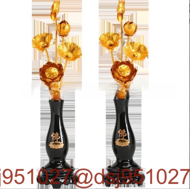密教 法具 寺院用仏具 供養 常花 アルミ製　1対 　高さ：30CM