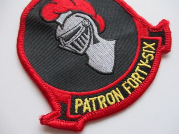 【送料無料】アメリカ海軍PATRON FORTY-SIXパッチ刺繍ワッペン/騎士VP-46パトロール中隊patchネイビーNAVY米海軍USN米軍USミリタリー M20_画像2