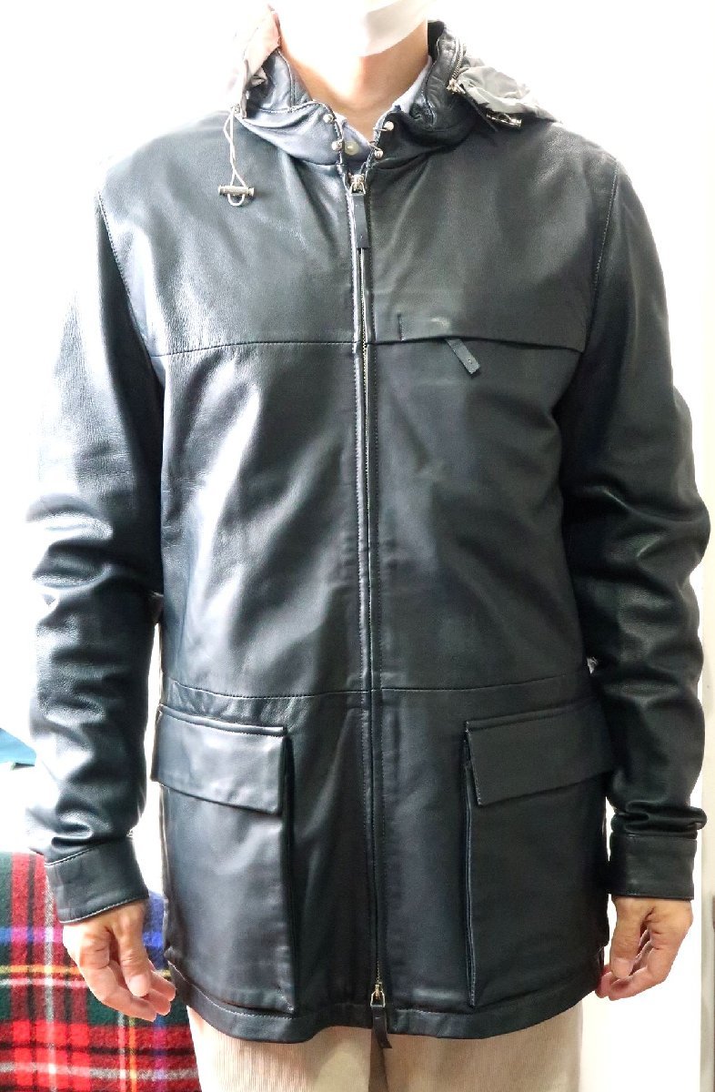 再再再..販 プールスタジオ購入フォックスファー本革ライダース - 通販