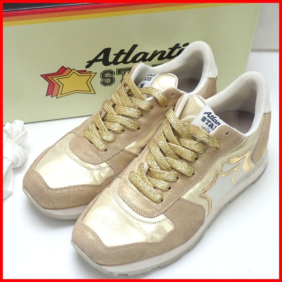 新作モデル ○Atlantic 43/メンズ26.5cm相当/ゴールド/ラメ/付属品あり