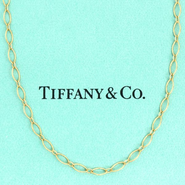 激安単価で 750 本物 Tiffany K18イエローゴールド オーバルリンク