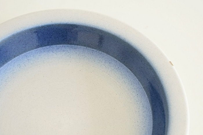 ヒースセラミックス プレート 18.5cm ブルー ホワイト Heath Ceramics hcpl-61 ヴィンテージ アメリカ イームズ ネルソン 陶器の画像2