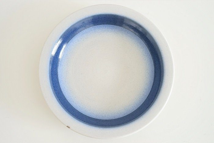 ヒースセラミックス プレート 18.5cm ブルー ホワイト Heath Ceramics hcpl-61 ヴィンテージ アメリカ イームズ ネルソン 陶器の画像3