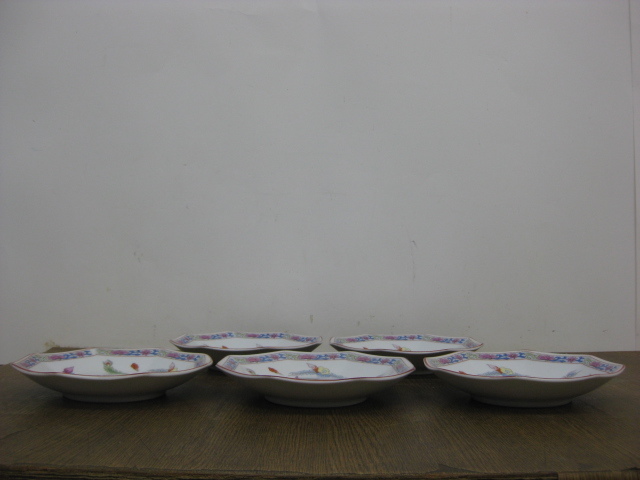 鳳凰 八角中華皿 5枚セット 中皿 深皿 19cm 直接引取（東大阪）歓迎_画像2